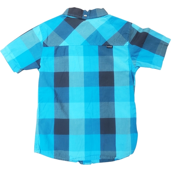 2 Boy's Size 5 Button Down Shirts. Tommy Hilfiger & Hurley. Short Sleeve - Picture 3 of 11